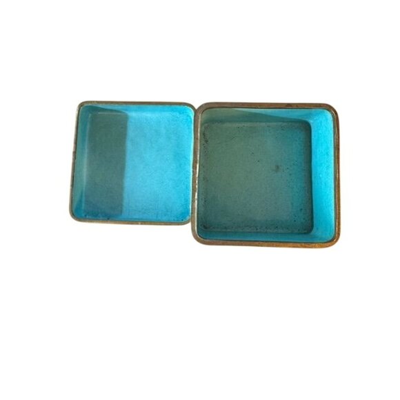 Antique Asian Enamel Pastel Jewelry Box With Lid - Picture 5 of 9